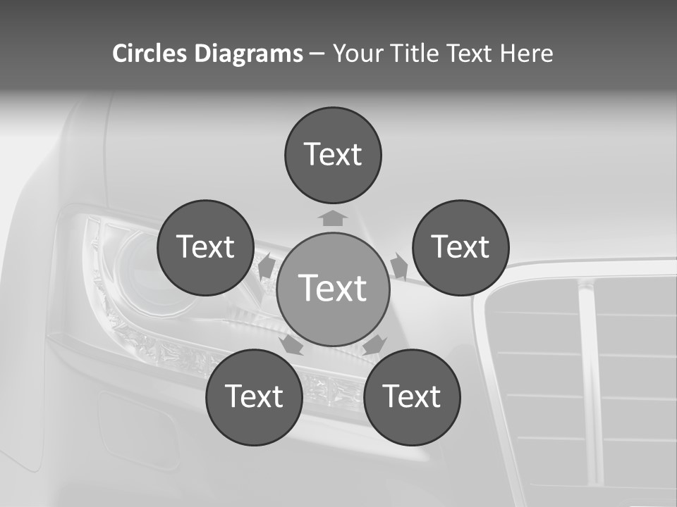 Black Car Isolated PowerPoint Template