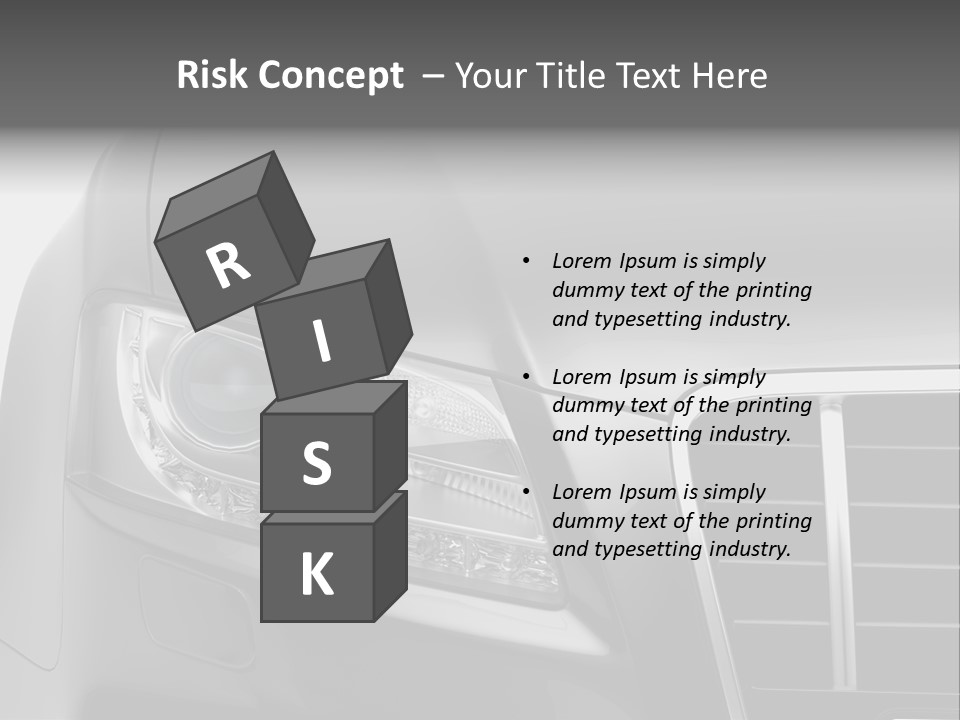 Black Car Isolated PowerPoint Template