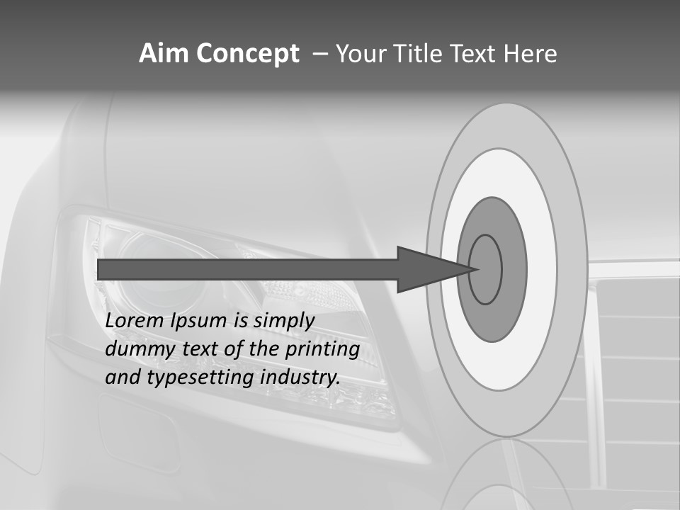 Black Car Isolated PowerPoint Template