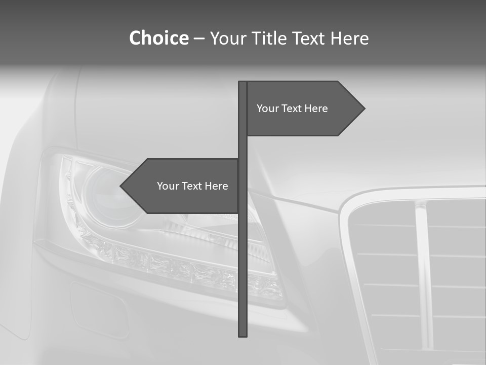 Black Car Isolated PowerPoint Template