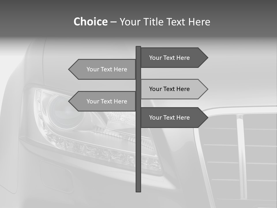 Black Car Isolated PowerPoint Template