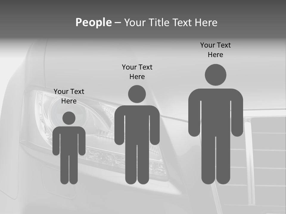 Black Car Isolated PowerPoint Template