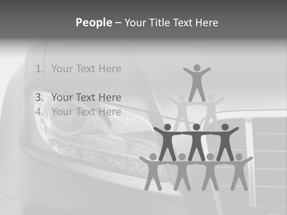Black Car Isolated PowerPoint Template