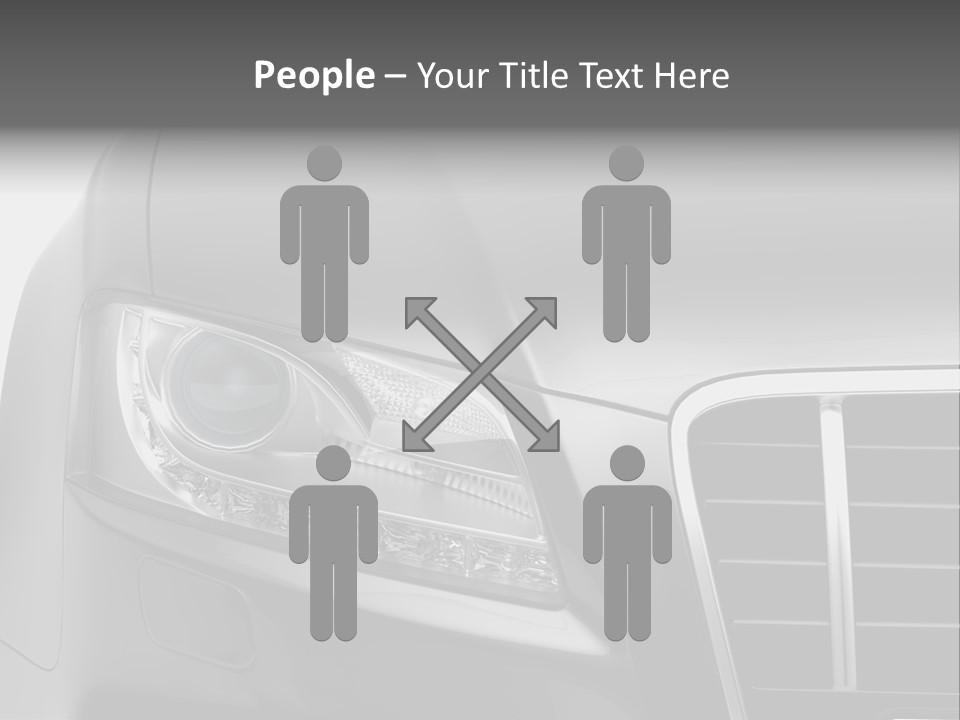 Black Car Isolated PowerPoint Template