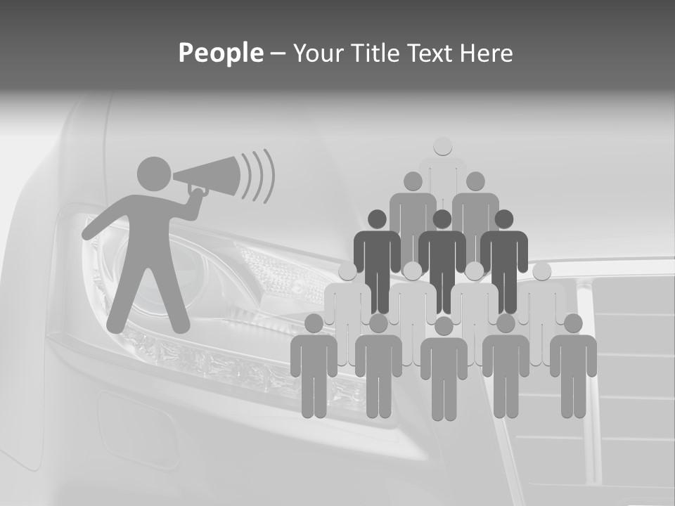 Black Car Isolated PowerPoint Template