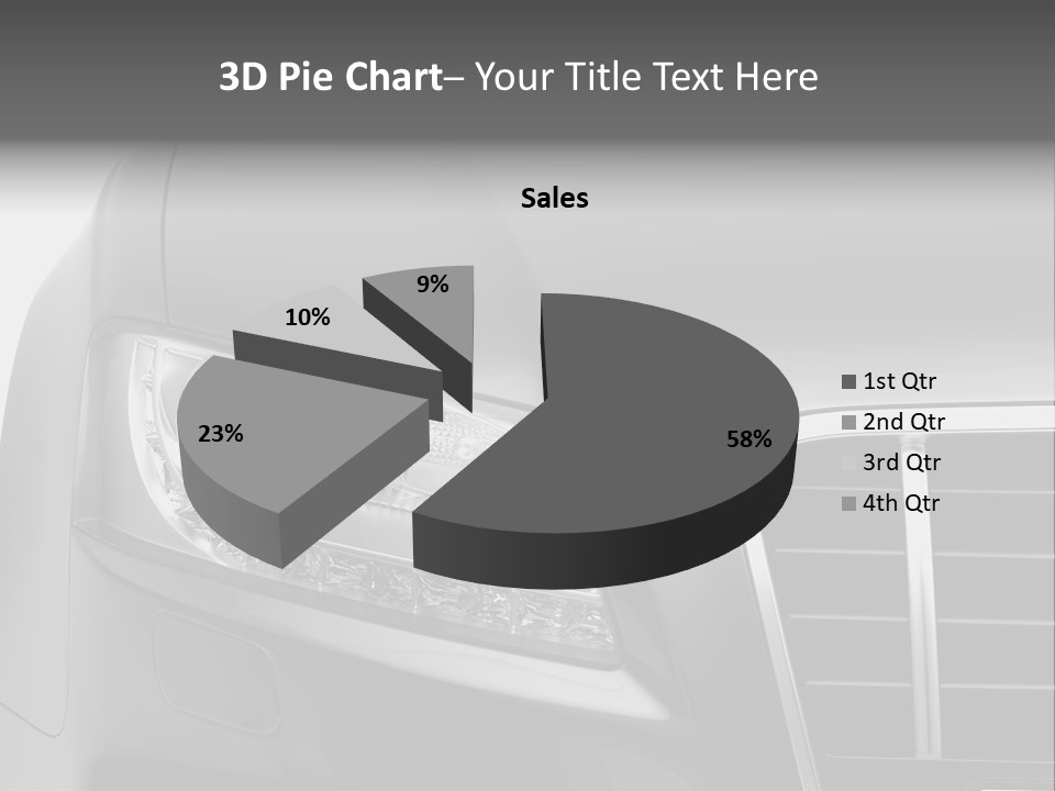 Black Car Isolated PowerPoint Template