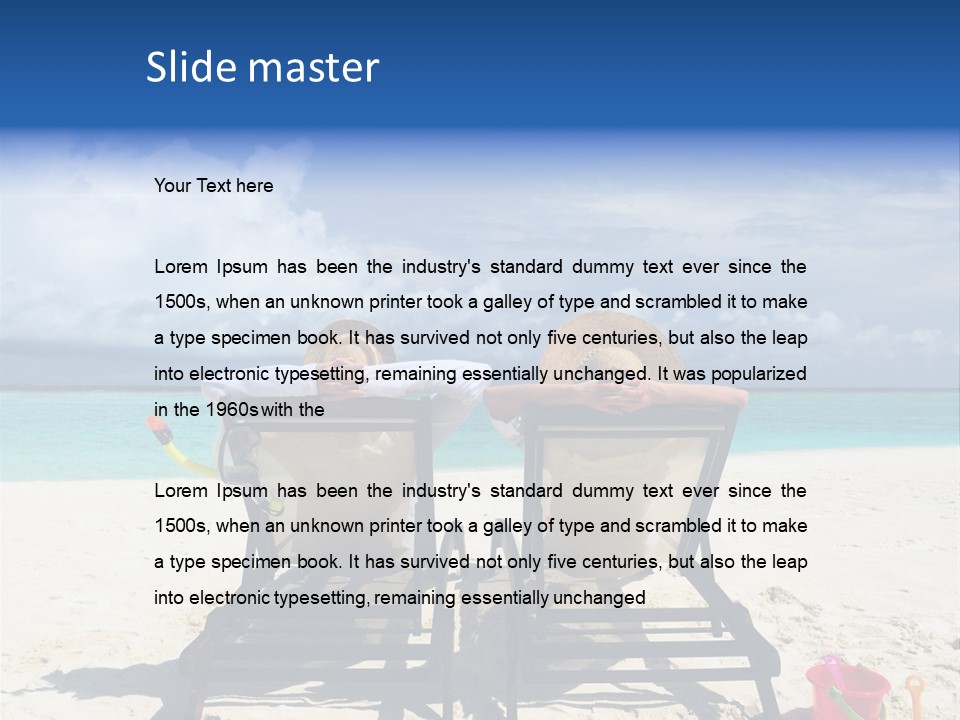 Leisure Sea Woman PowerPoint Template