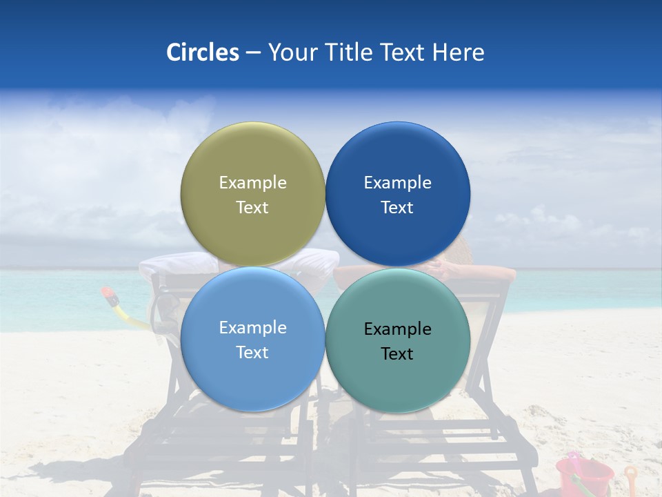 Leisure Sea Woman PowerPoint Template