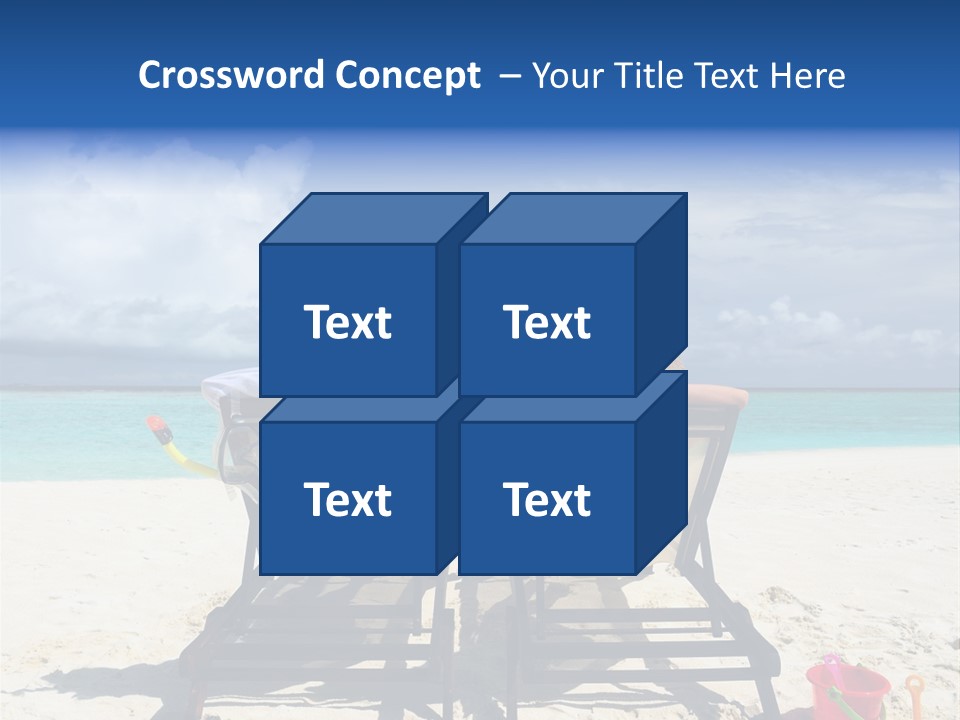 Leisure Sea Woman PowerPoint Template