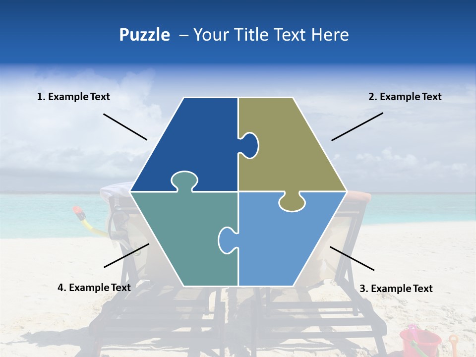 Leisure Sea Woman PowerPoint Template