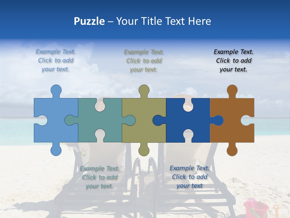 Leisure Sea Woman PowerPoint Template