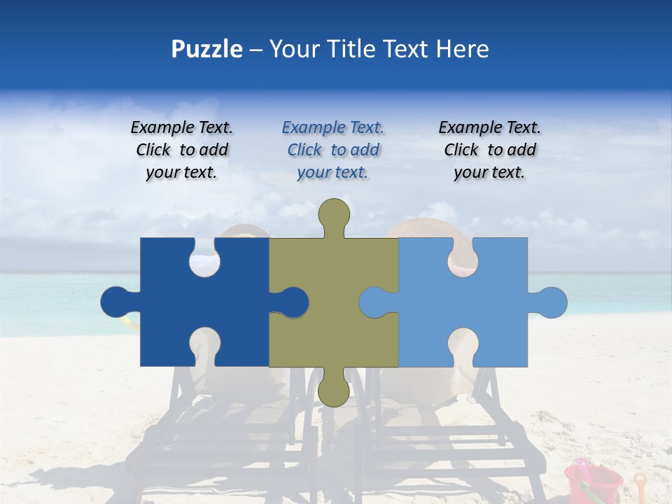 Leisure Sea Woman PowerPoint Template