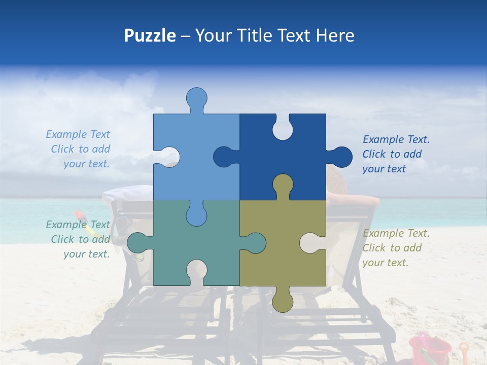 Leisure Sea Woman PowerPoint Template