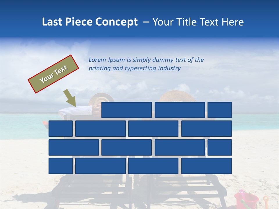 Leisure Sea Woman PowerPoint Template