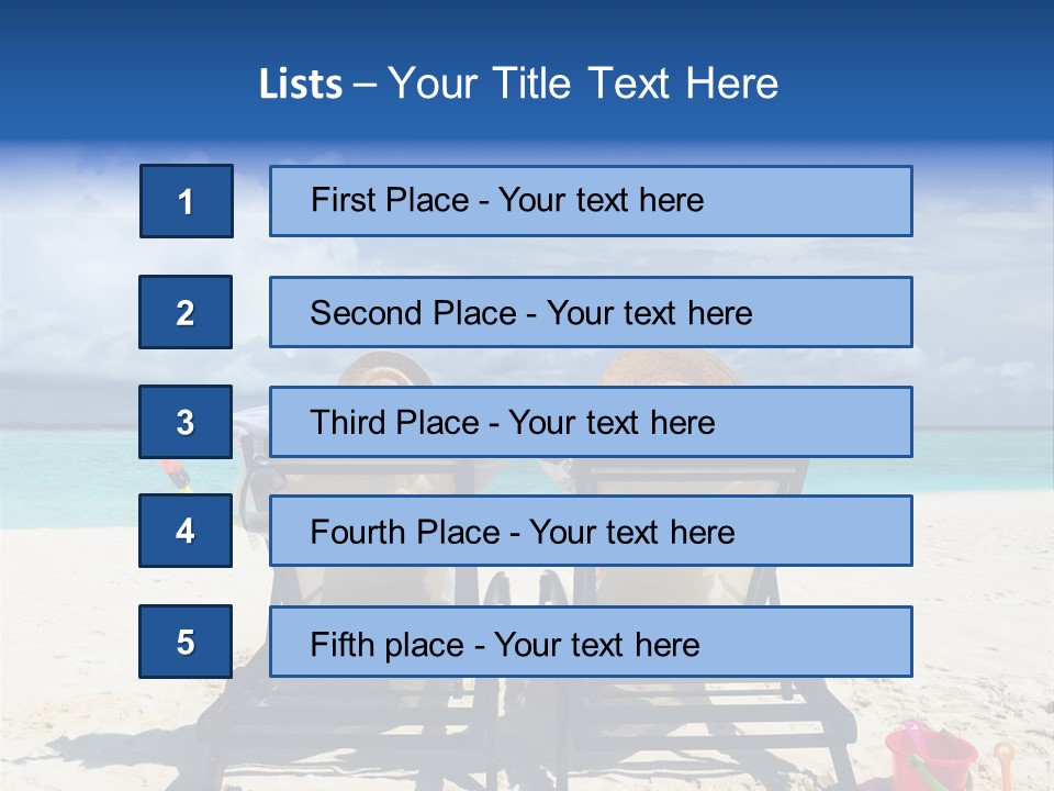 Leisure Sea Woman PowerPoint Template