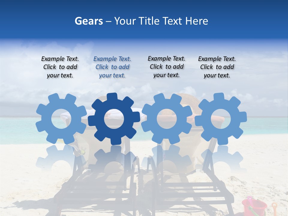 Leisure Sea Woman PowerPoint Template