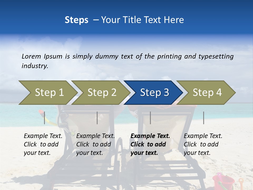 Leisure Sea Woman PowerPoint Template