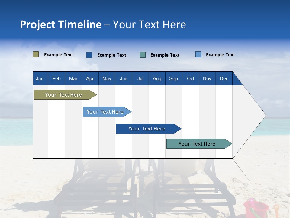 Leisure Sea Woman PowerPoint Template