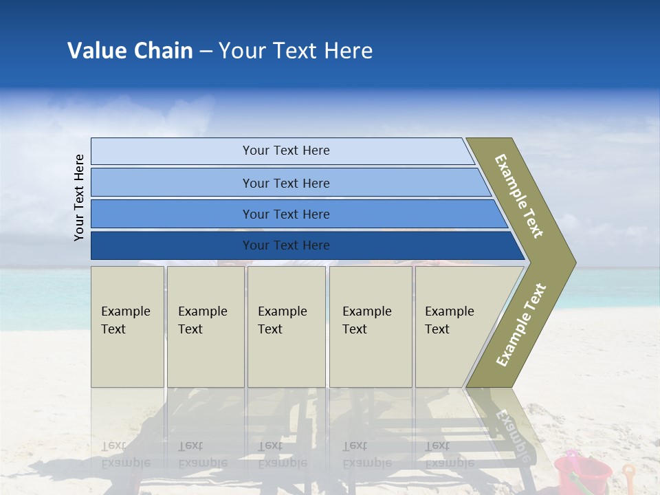 Leisure Sea Woman PowerPoint Template