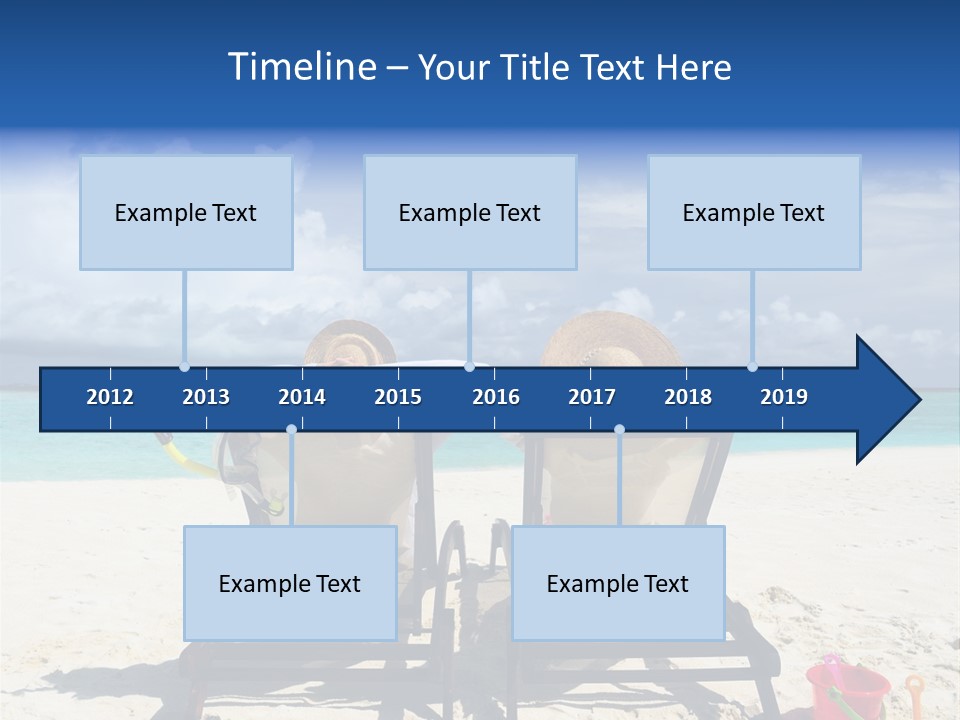 Leisure Sea Woman PowerPoint Template