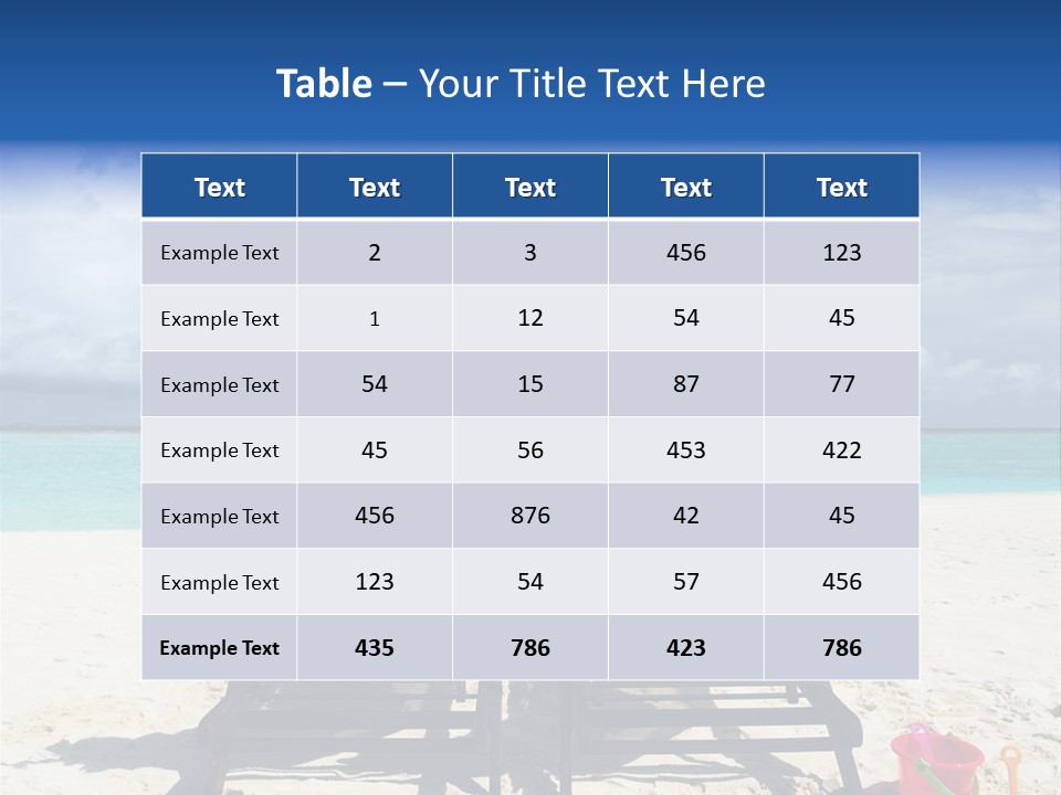 Leisure Sea Woman PowerPoint Template