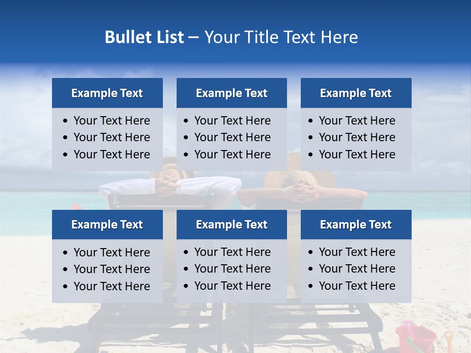 Leisure Sea Woman PowerPoint Template