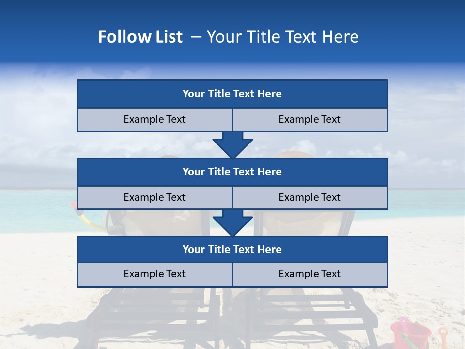 Leisure Sea Woman PowerPoint Template