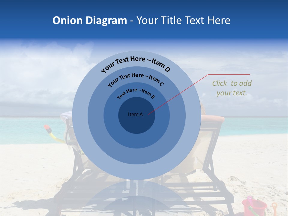 Leisure Sea Woman PowerPoint Template