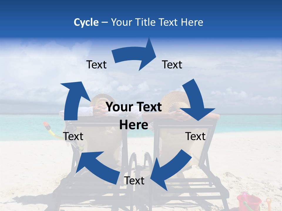 Leisure Sea Woman PowerPoint Template