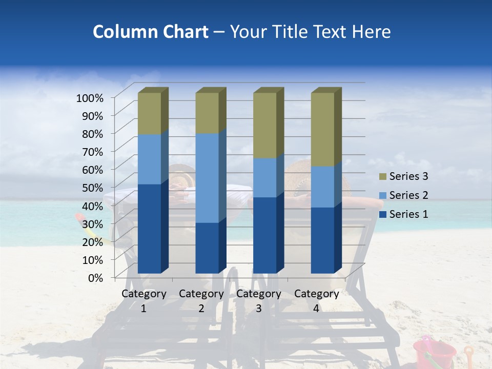 Leisure Sea Woman PowerPoint Template