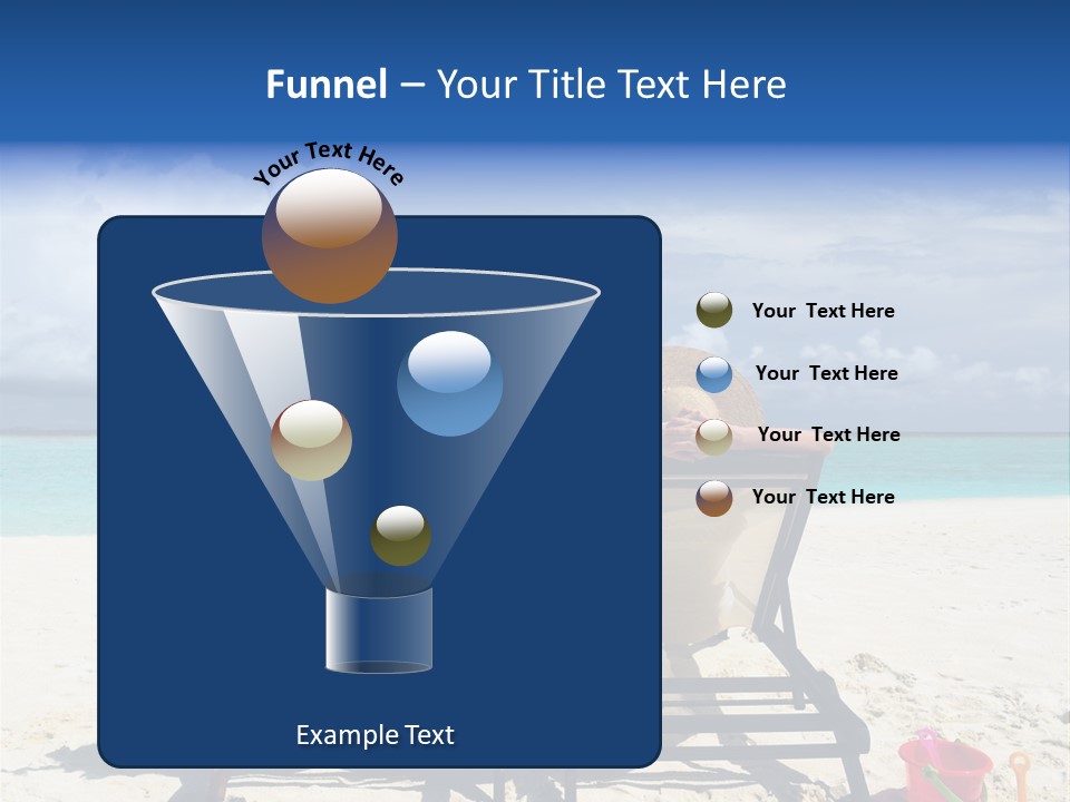 Leisure Sea Woman PowerPoint Template