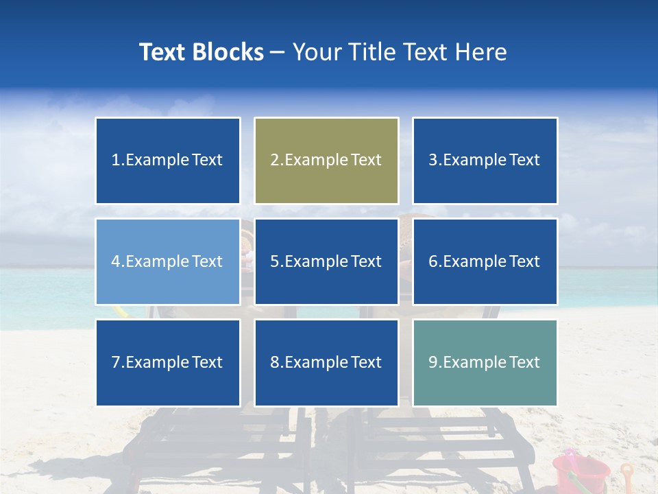 Leisure Sea Woman PowerPoint Template