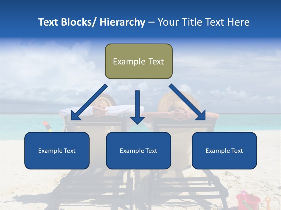 Leisure Sea Woman PowerPoint Template