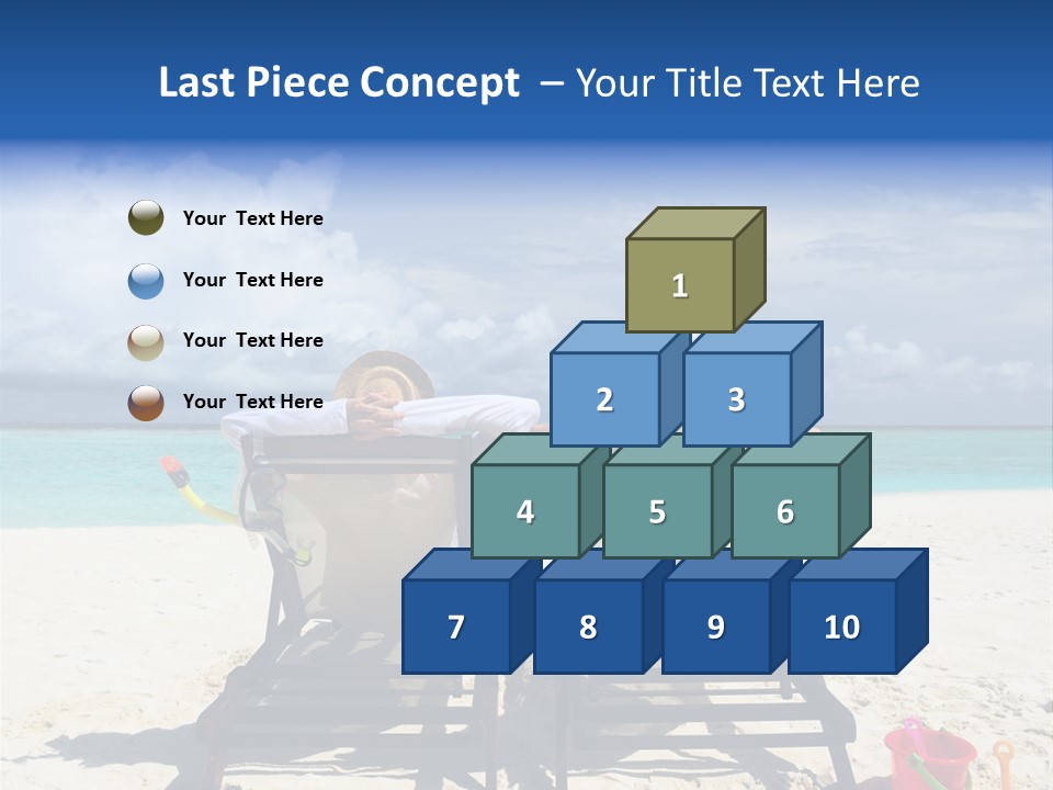 Leisure Sea Woman PowerPoint Template