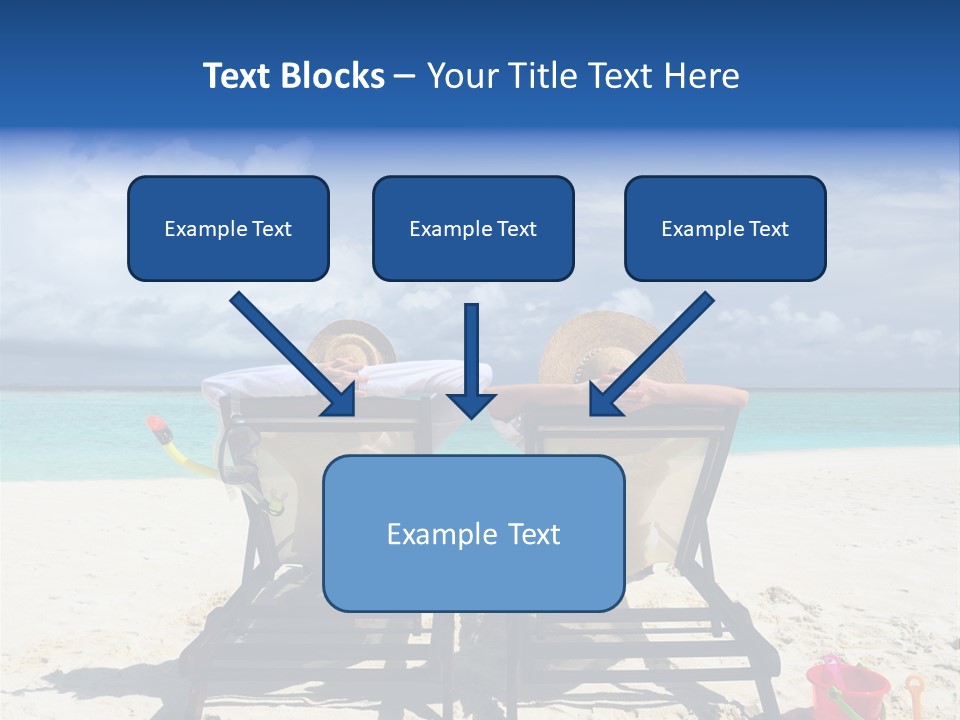 Leisure Sea Woman PowerPoint Template