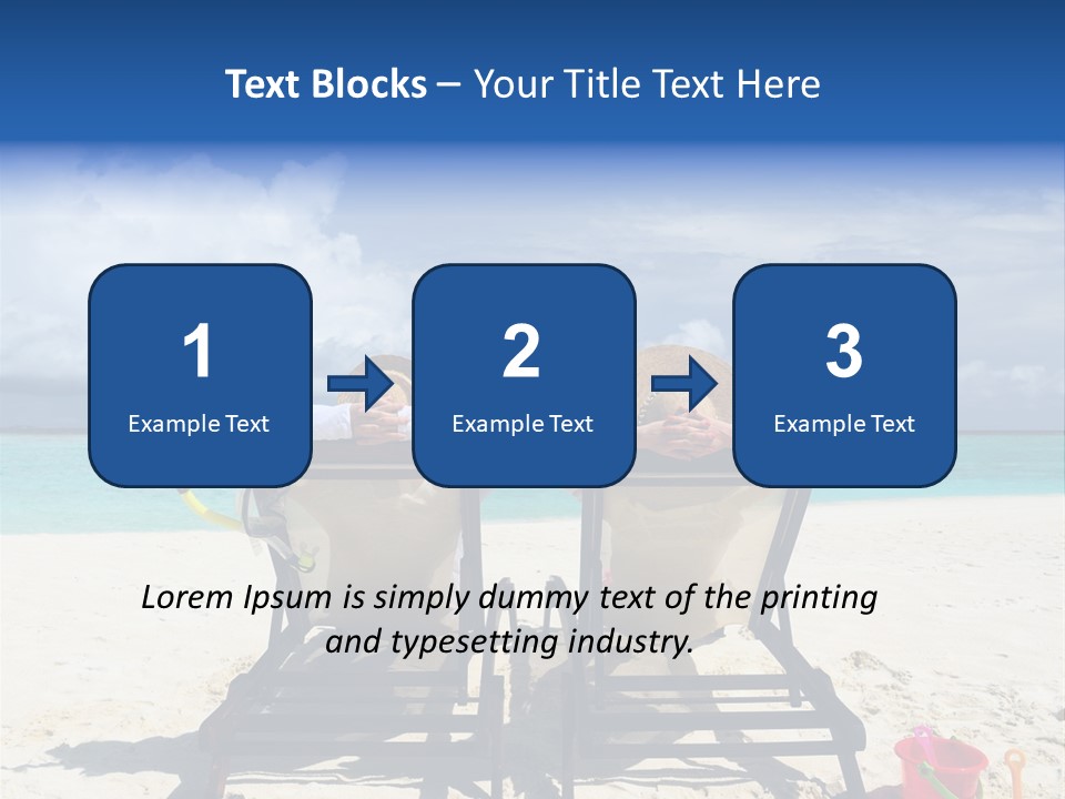 Leisure Sea Woman PowerPoint Template