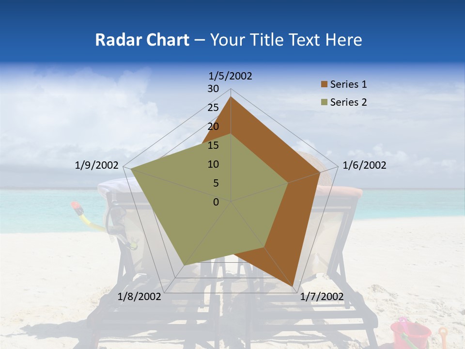 Leisure Sea Woman PowerPoint Template