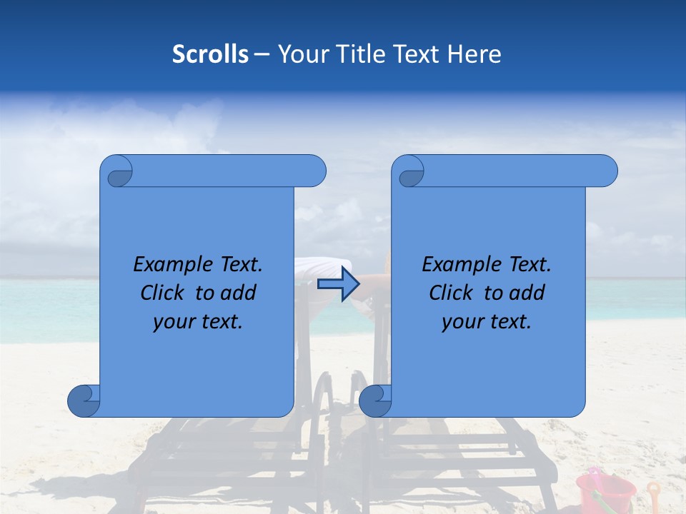 Leisure Sea Woman PowerPoint Template
