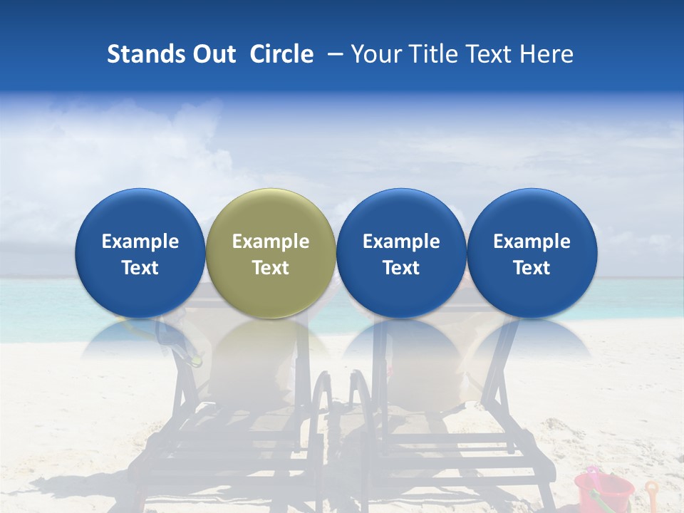 Leisure Sea Woman PowerPoint Template