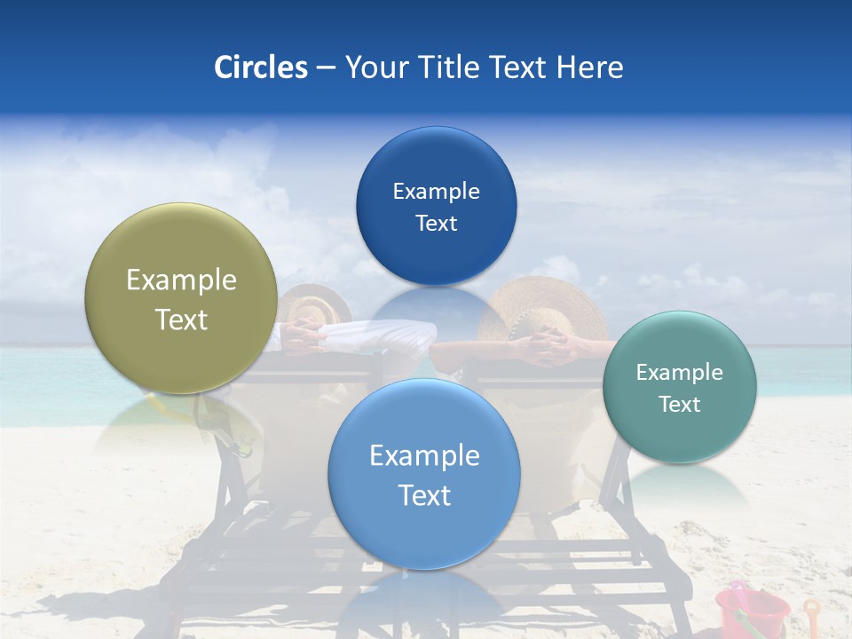 Leisure Sea Woman PowerPoint Template