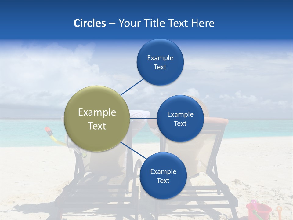 Leisure Sea Woman PowerPoint Template