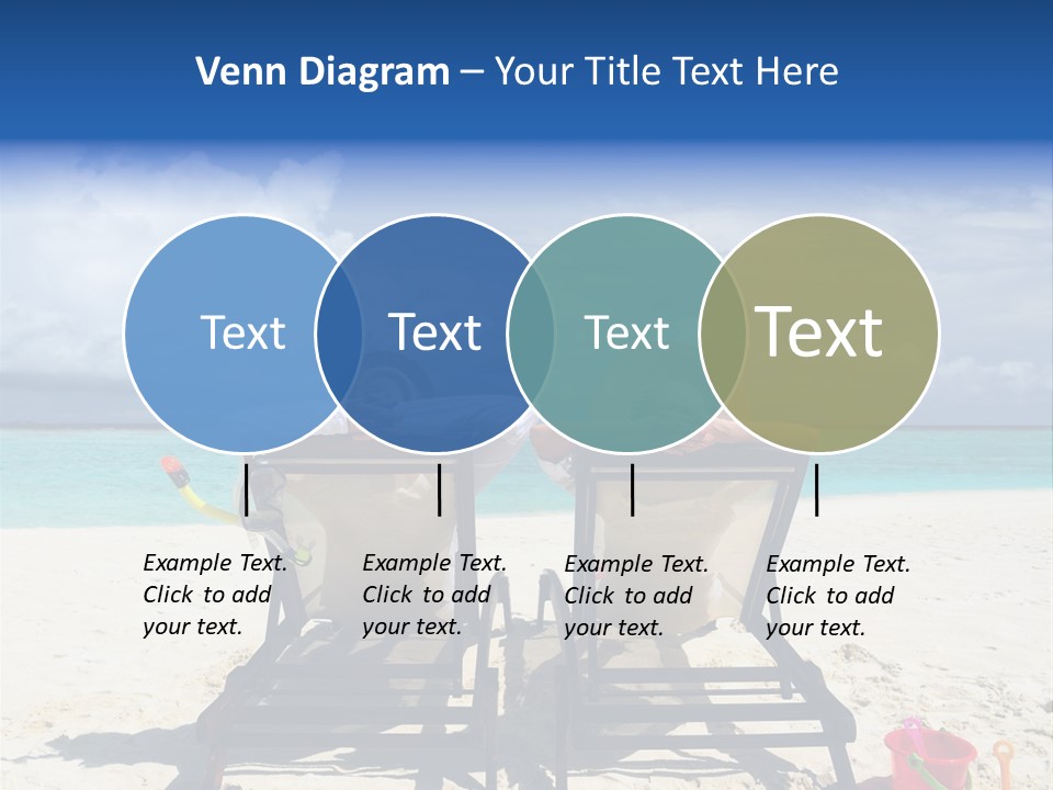 Leisure Sea Woman PowerPoint Template