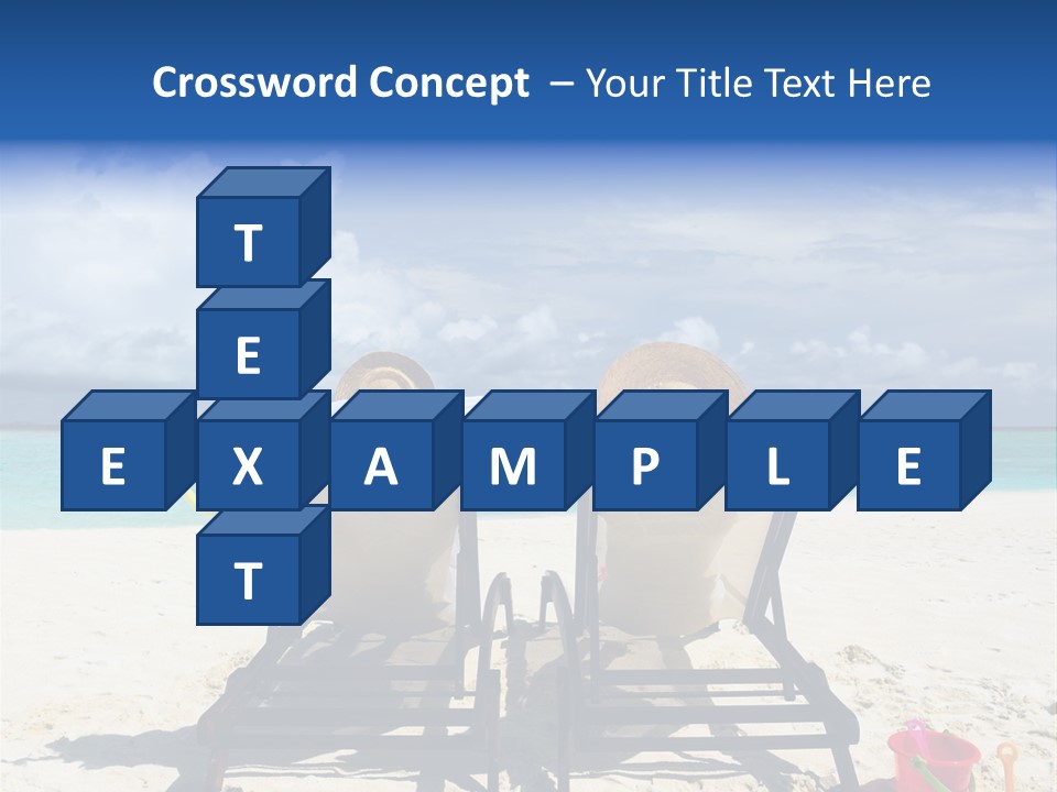 Leisure Sea Woman PowerPoint Template