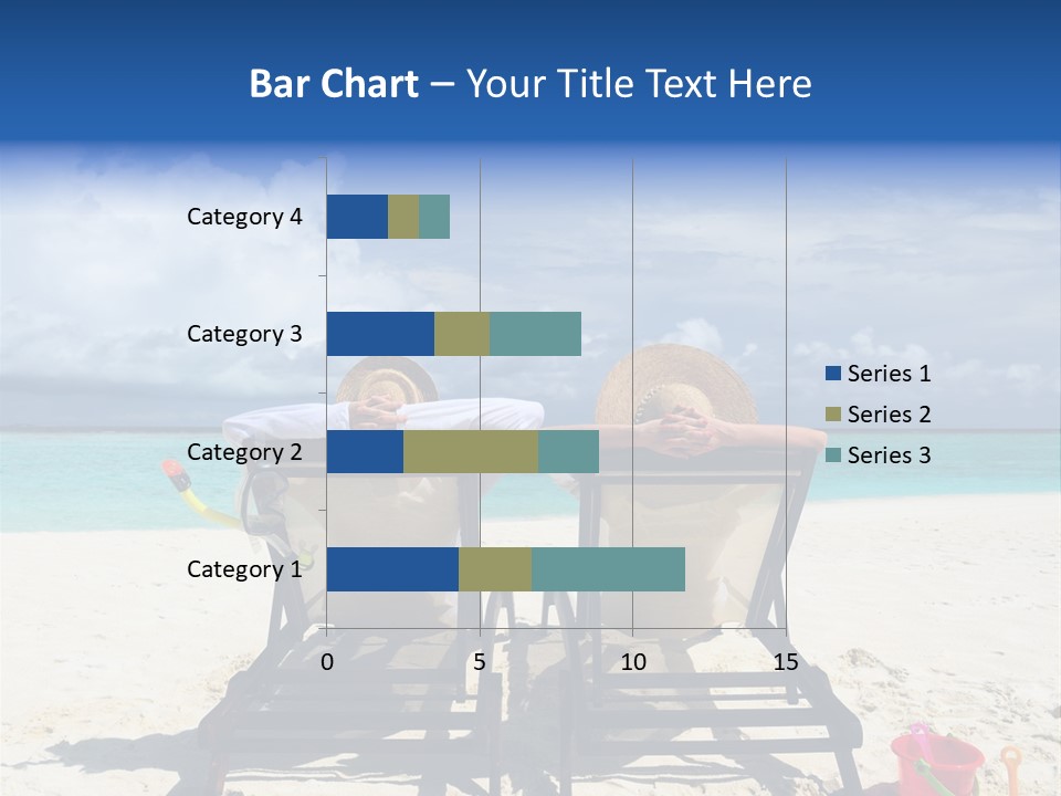 Leisure Sea Woman PowerPoint Template