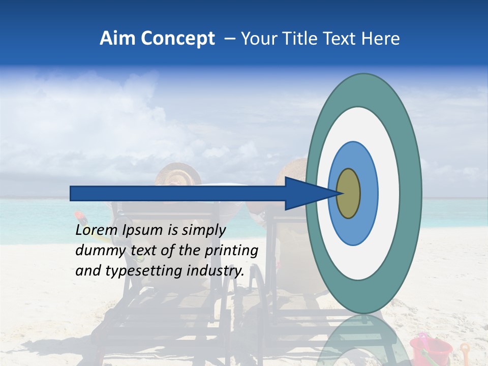 Leisure Sea Woman PowerPoint Template