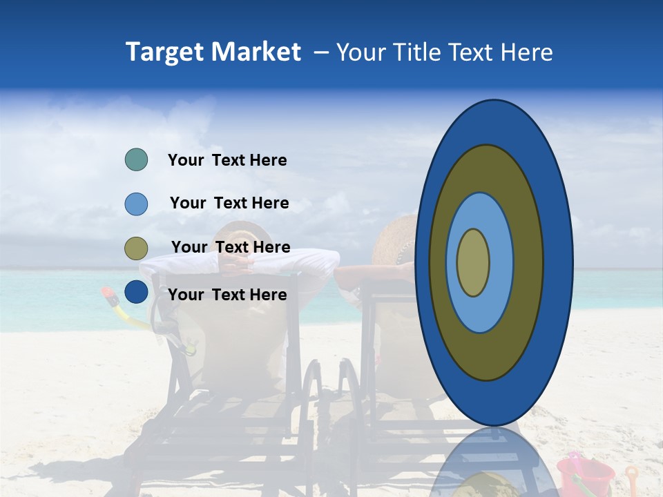 Leisure Sea Woman PowerPoint Template