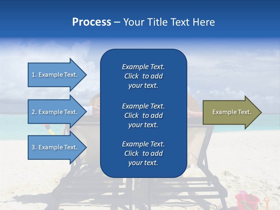 Leisure Sea Woman PowerPoint Template