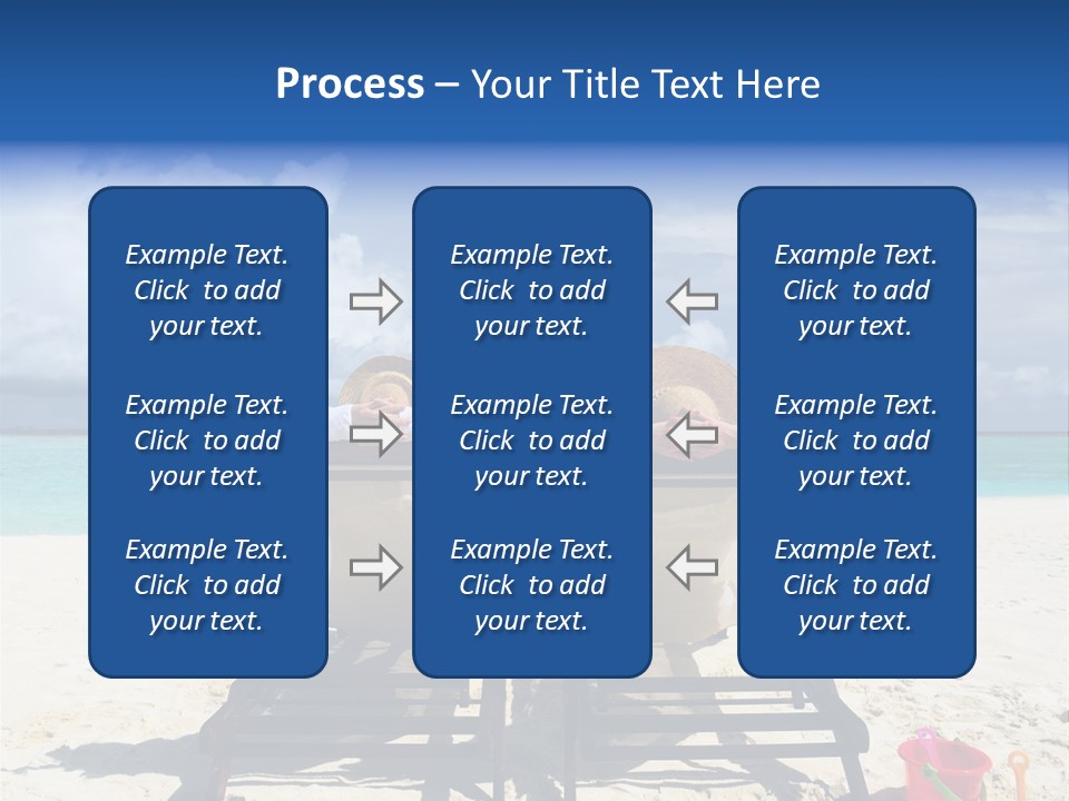 Leisure Sea Woman PowerPoint Template