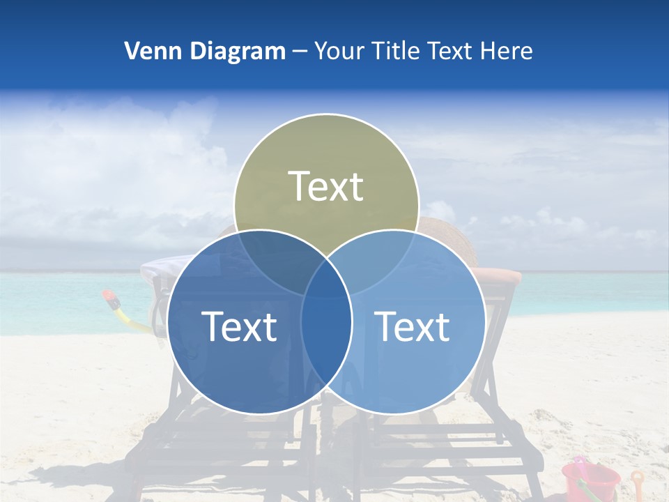 Leisure Sea Woman PowerPoint Template