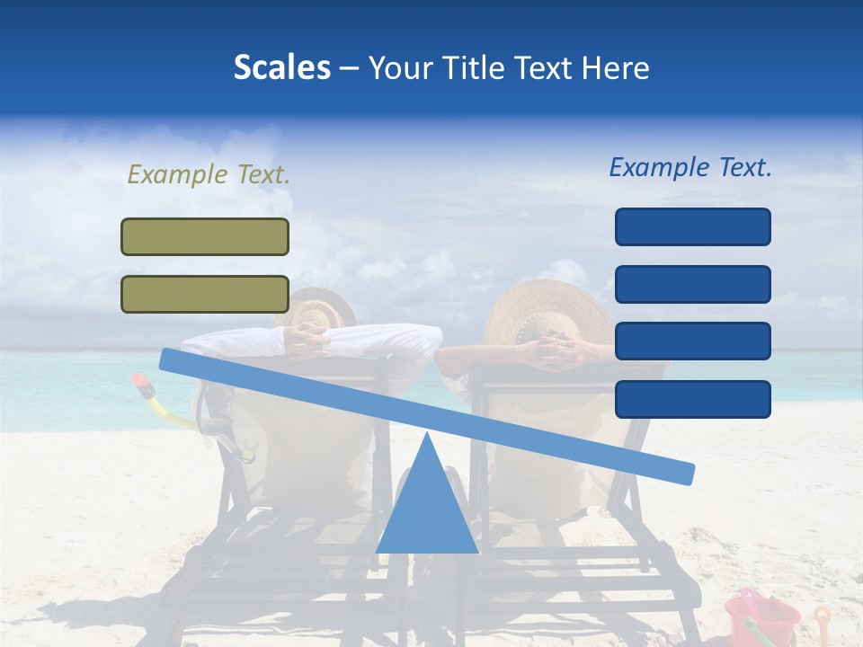 Leisure Sea Woman PowerPoint Template